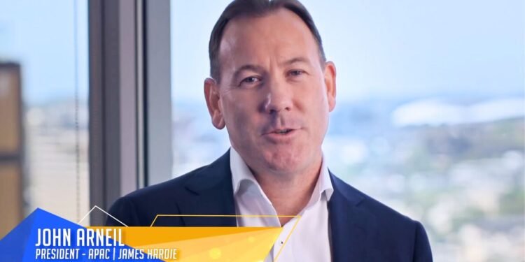 John Arneil, President of James Hardie ANZ, during his exclusive interview on Industry Leaders TV